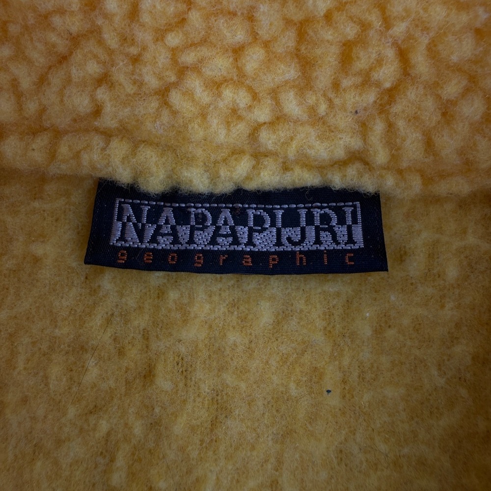 Vintage Napapijri Geographic Jacket Mens Small Sherpa Fleece Pullover 1/4 Zip - Picture 7 of 10